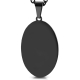 Vojenská hladká oválna známka čiernej farby, chirurgická oceľ - 33x20 mm