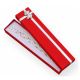 Červená darčeková krabička na náramok, stužka striebornej farby